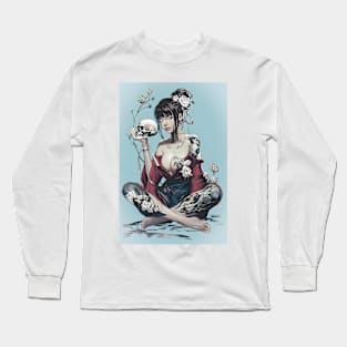 Geisha and skull 6603 Long Sleeve T-Shirt